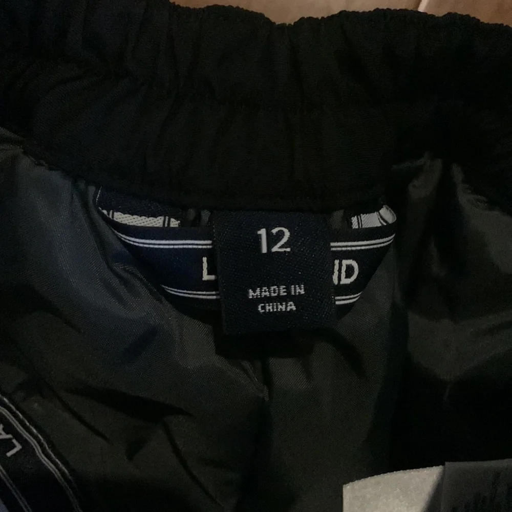 NEW LANDSEND Black Squall Snow Pants Grow Along System sz 12